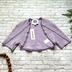 BDG Urban Outfitters NWT Cardigan Cropped Shrug Size Small Purple 90s Y2K Boho